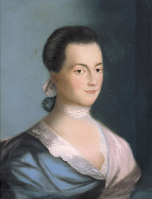 Painted portrait of Abigail Adams. 