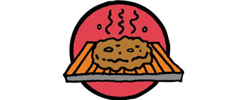 Cooking the cheeseburger.