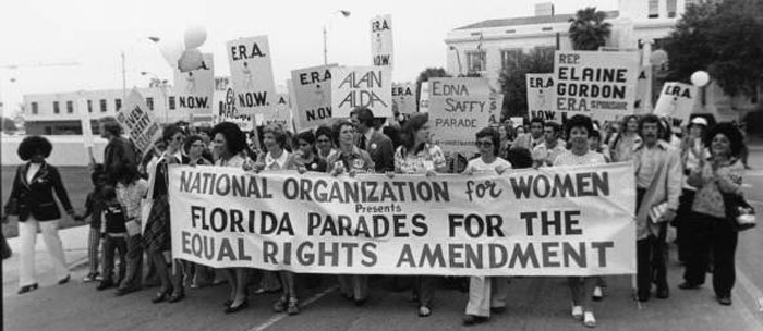 Women marching for the Equal Rights Amendment.