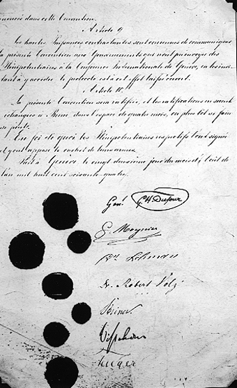 Old document with signatures.