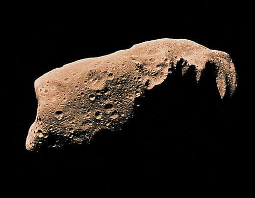 The moon of the asteroid Ida, called Dactyl.