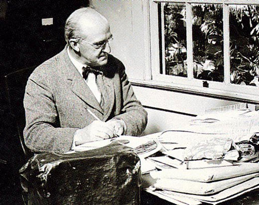 Thomas A. Jagger in his laboratory