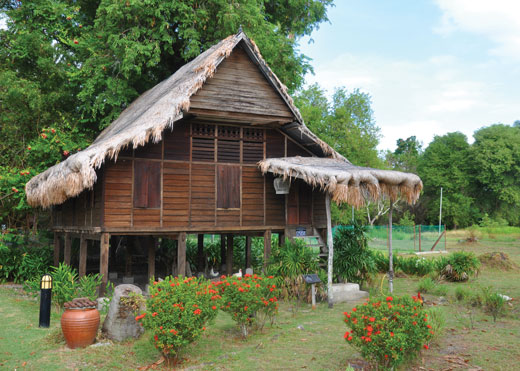 House in a tropical rainforest.
