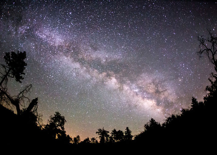 The night sky with many stars visible.