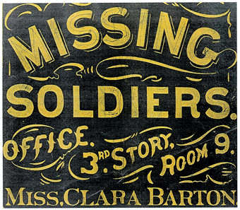 A sign for the missing soldiers office.