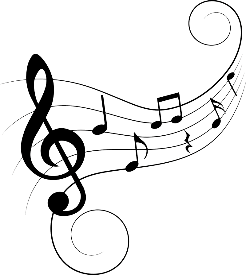 Musical notes.