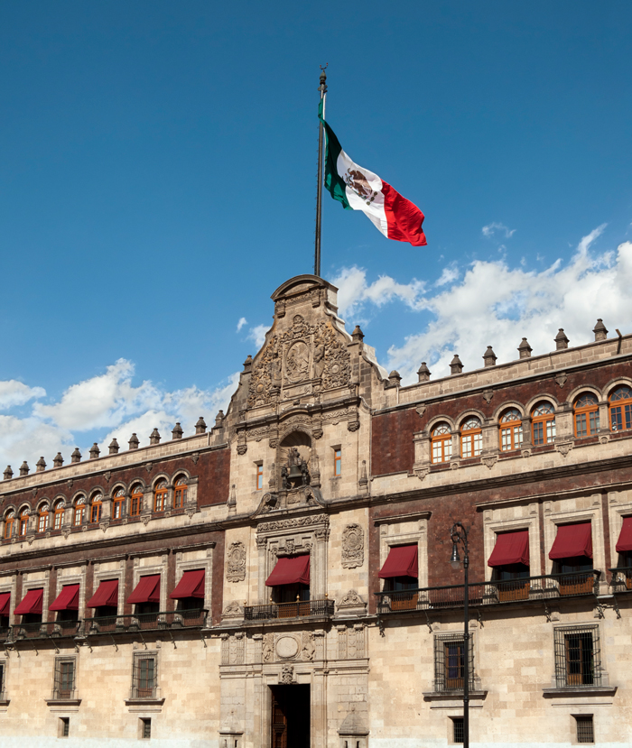 The Mexican National Palace.