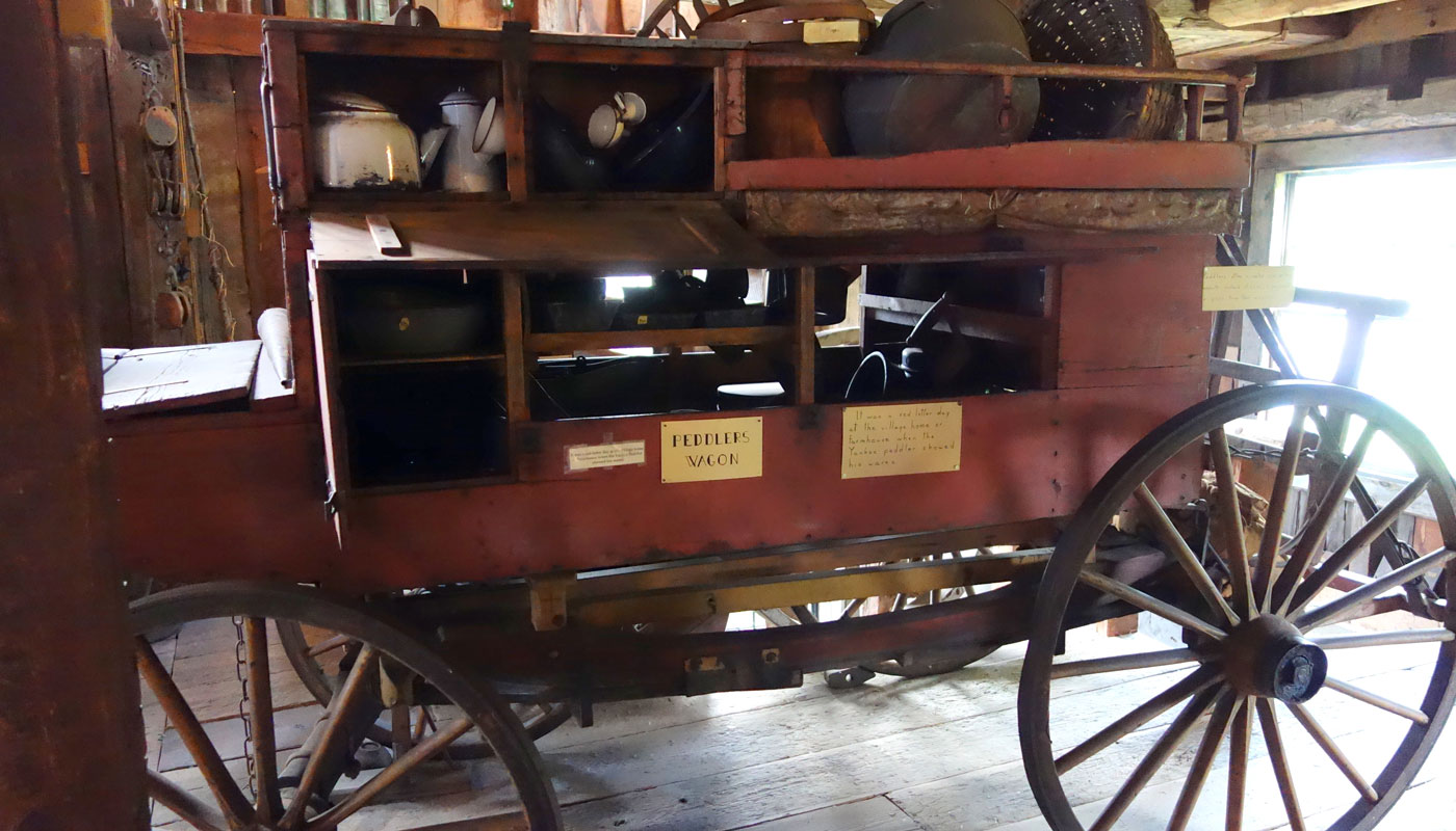 Colonial peddler's wagon