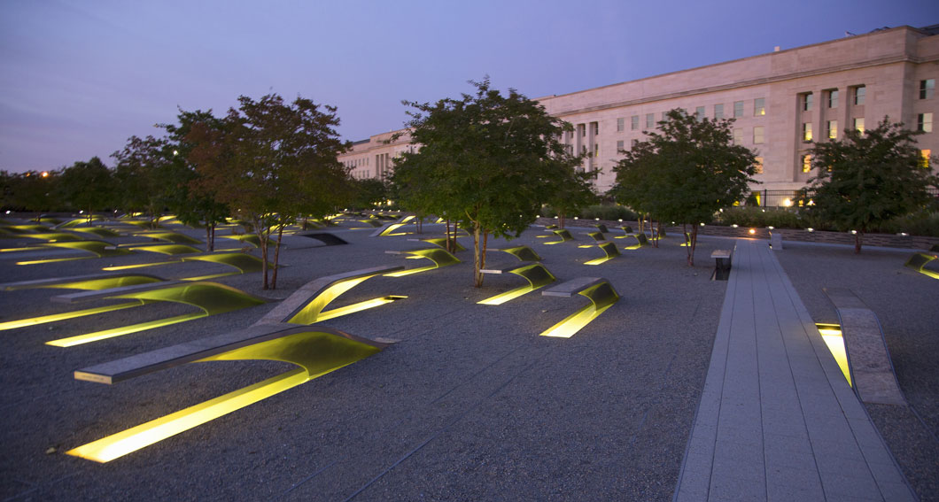 The 9 11 memorial at the Pentagon.