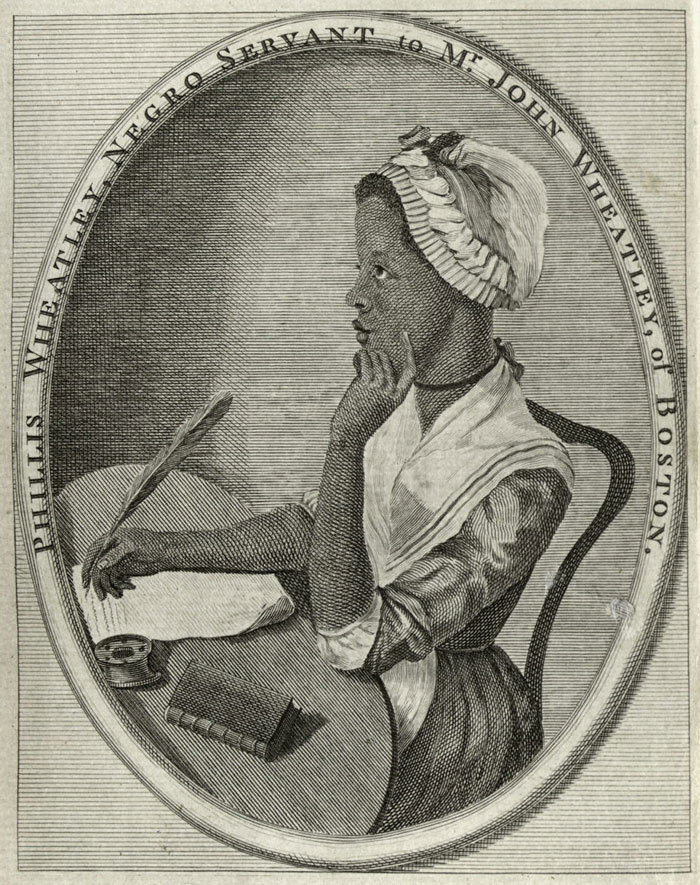 Portrait of Phillis Wheatley.