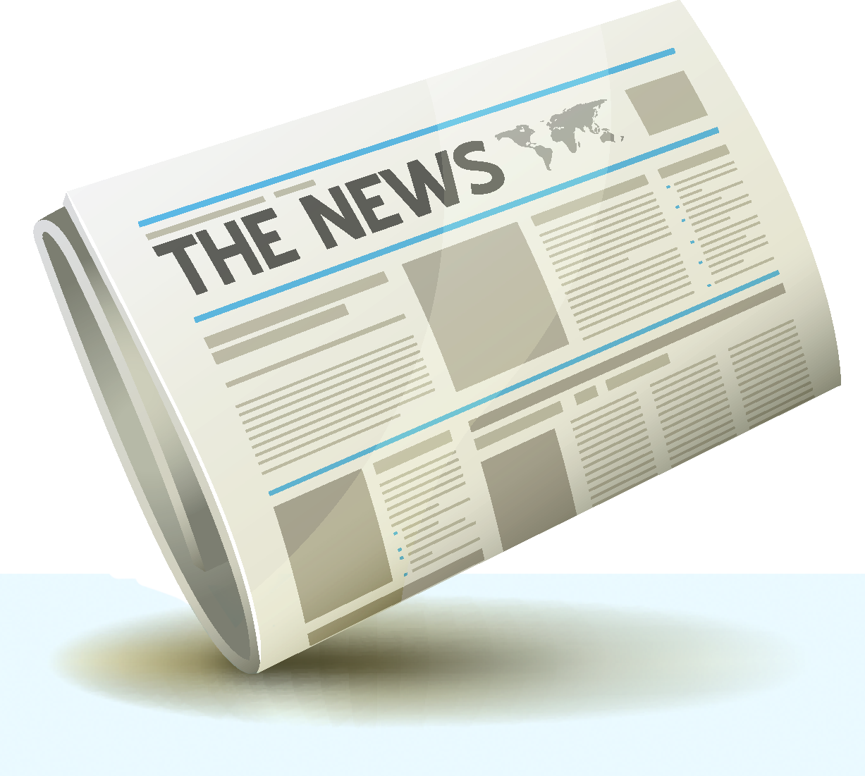 A digital illustration of a folded newspaper.