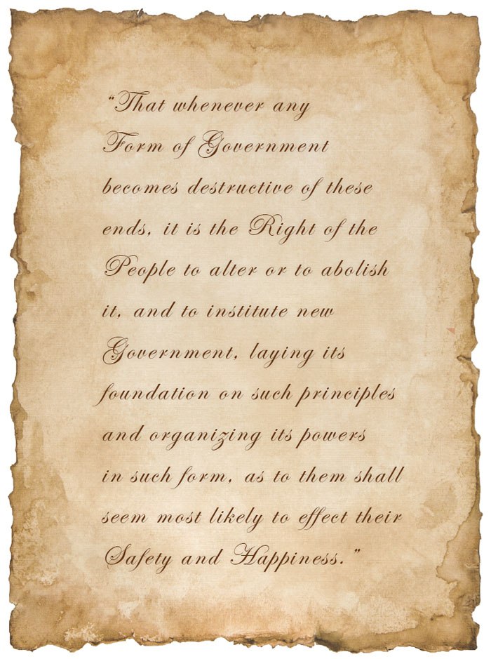 The second section of the Declaration of Independence.