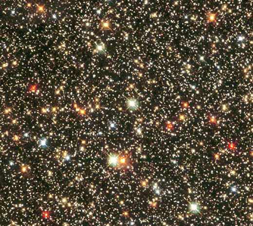 Stars in the galaxy, each appearing in different sizes and colors.