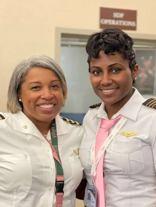 Two women pilots.