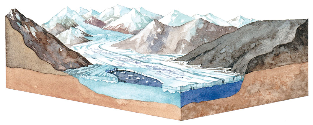 Hotspot animation of a glacier.