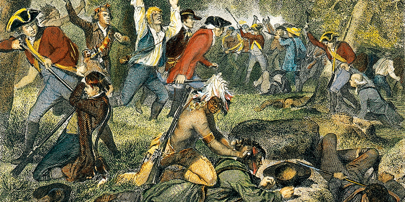 A massacre between British colonists and Native Americans.