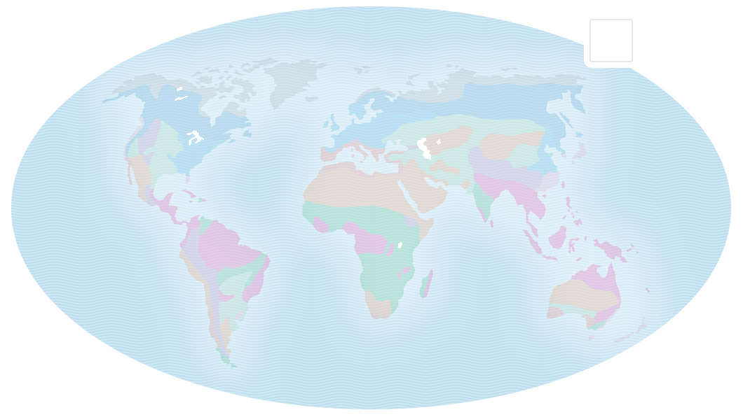 Map of Earth showing the locations of freshwater areas as the Great Lakes in the United States, a large lake in Africa and a large lake in Europe.