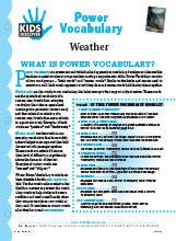 Power Vocabulary Kids Discover Weather Kids Discover Online